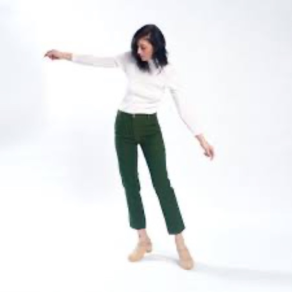 Judi Rosen Berlin Trouser **LABeL size 28** but fits 26 or 27 * Green